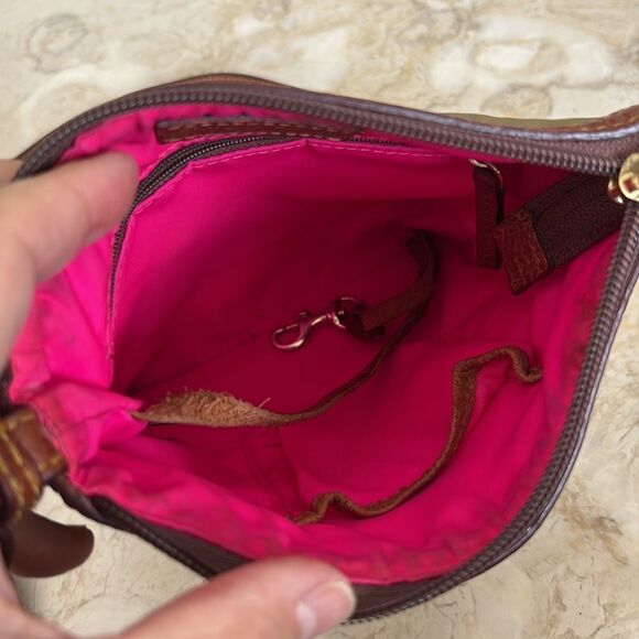 Dooney & Bourke Crossbody Bag Nylon & Leather Duck Logo - Picture 15 of 16